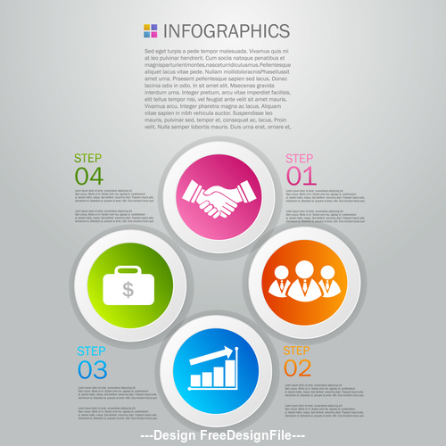 Social Infographics design template vector