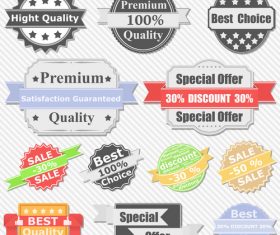 Special offer sale label design element vector