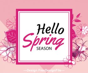 Spring season background template vector