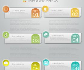 Square banner Infographics template vector