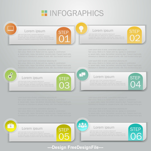 Square banner Infographics template vector