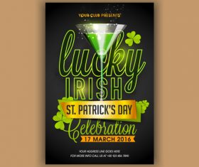 St patrkks day poster vector