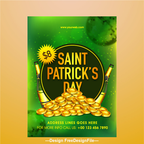 St patrkks day sale poster vector