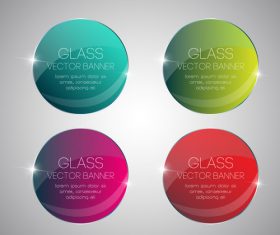 Stained glass banner on white background vector