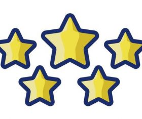 Star rating cartoon vector