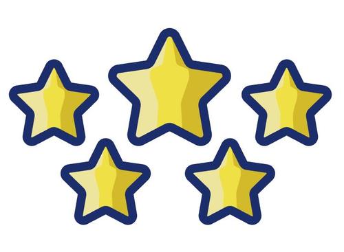 Star rating cartoon vector