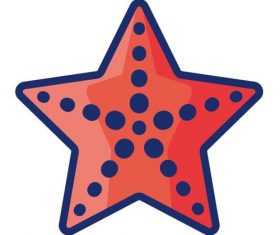 Starfish cartoon vector