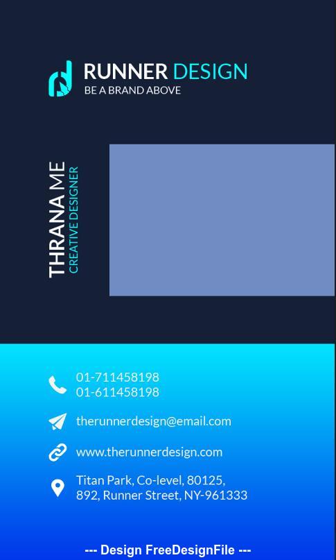 Stylish business card psd template