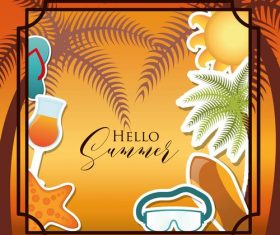 Summer holiday illustration vector