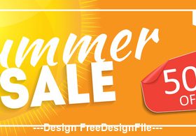 Summer sales discount tag vector