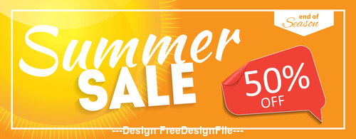 Summer sales discount tag vector