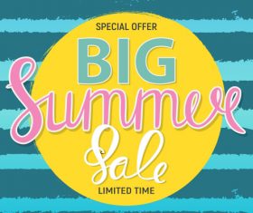 Summer special offer big sale cover vector