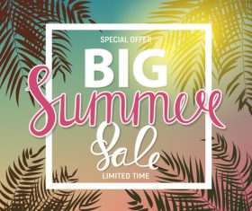 Summer special offer big sale vector