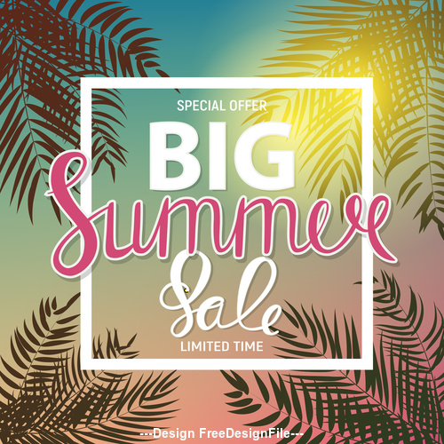Summer special offer big sale vector