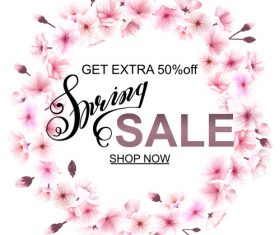 Summer wreath sale template vector