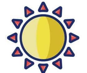 Sun cartoon vector