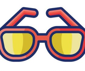 Sun glasses cartoon vector
