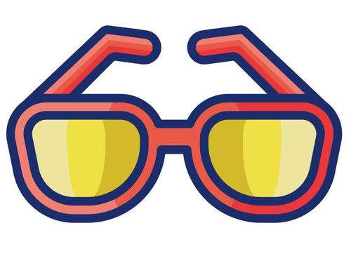 Sun glasses cartoon vector