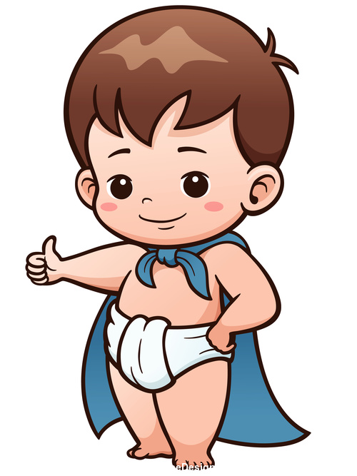 Superman baby vector illustration vector free download