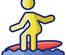 Surf cartoon vector