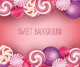 Sweet candy background illustration vector
