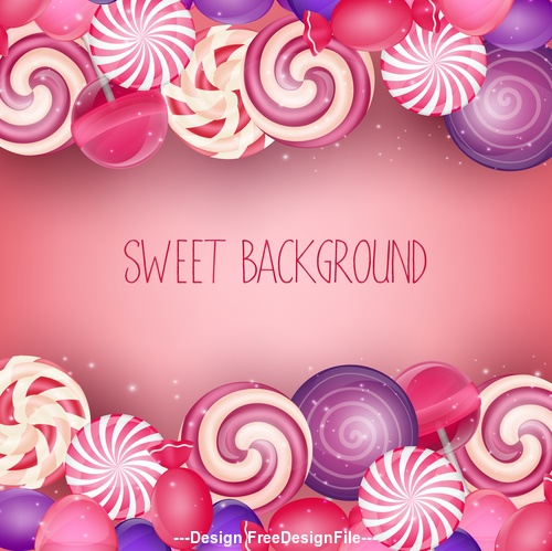 Sweet candy background illustration vector