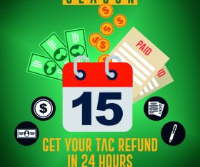Tax refund flyer psd template 01