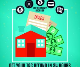 Tax refund flyer psd template 02