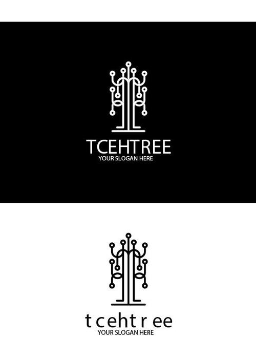 Tech tree logo vector