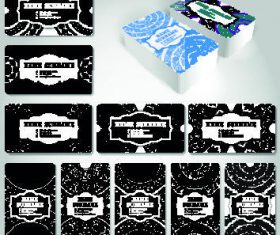 Template black cards vector