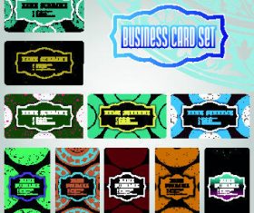 Template commercial cards set vector