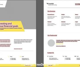 Text corporate flyer cover vector