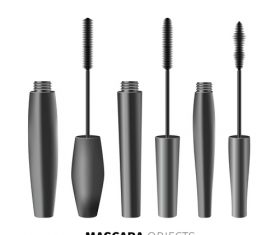 Three style mascaras vector