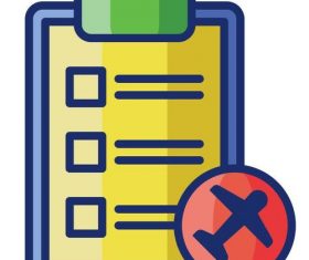 Travel itinerary cartoon vector