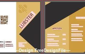 Trifold Restaurant Menu vector