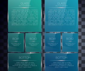 Two color glass banners vector