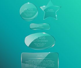 Various glass banners vector