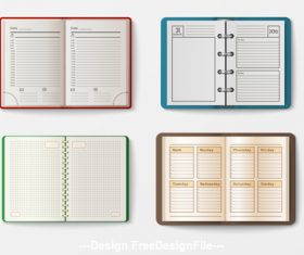Various notebooks vector 01