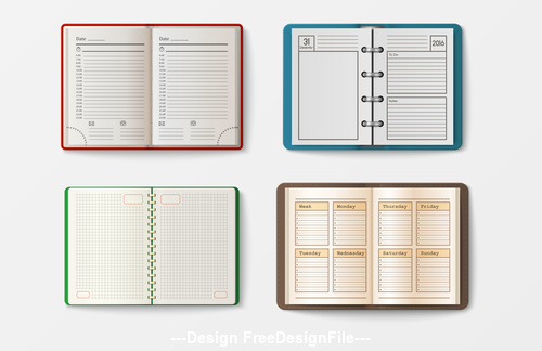 Various notebooks vector 01