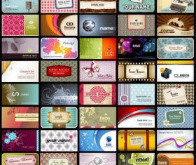 Various template cards vector