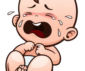 Vector Illustration crying baby