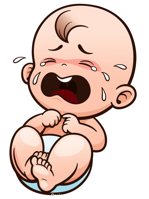 Vector Illustration crying baby