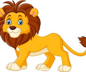 Vector cartoon lion