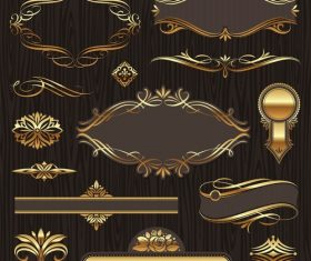 Vector golden luxury ornate frames