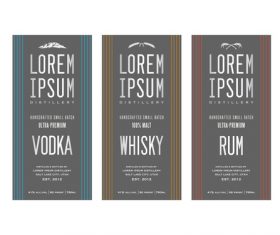 Vintage Liquor labels vector