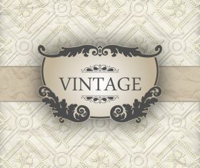 Vintage decorative floral vector