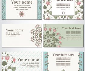 Vintage pattern template cards vector