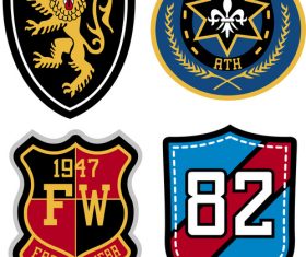 Vintage shield badge vector