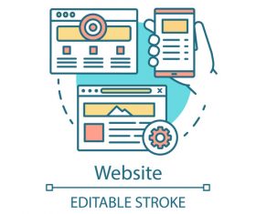 Website cartoon vector