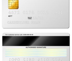 White Credit cards vector templates vector